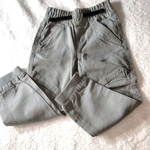 Little Rebels grey drawstring pants for toddlers